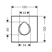 Axor Starck Organic Запорный вентиль, внешняя часть, цвет: хром 12771000