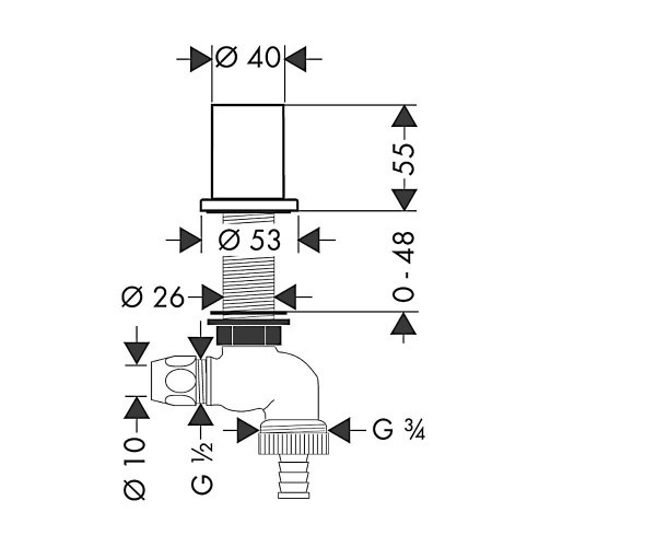 Axor Starck Кухонный запорный вентиль, цвет: хром 10823000
