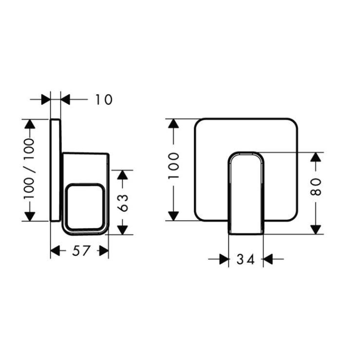 Axor Urquiola Запорный вентиль, внешняя часть, цвет: хром 11960000