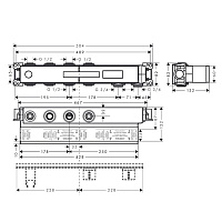 Axor Скрытая часть для термостата Select, для 2 потребителей 18310180