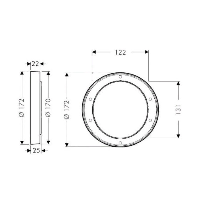 Hansgrohe Удлинитель наружной части 17 см для IBox Universal, цвет: хром 13596000