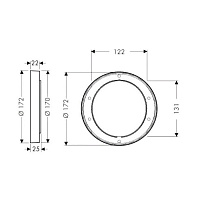 Hansgrohe Удлинитель наружной части 17 см для IBox Universal, цвет: хром 13596000