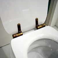 Kerasan Retro Крышка-сиденье для унитаза, крепление бронза, цвет: Bianco lucido 109301