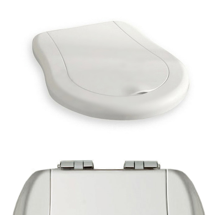 Kerasan Retro Крышка-сиденье для унитаза, с микролифтом, крепление хром, цвет: Bianco lucido 108901
