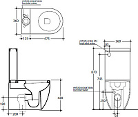 Kerasan Ego Бачок для унитаза моноблок, без механизма, цвет: Bianco lucido 318101