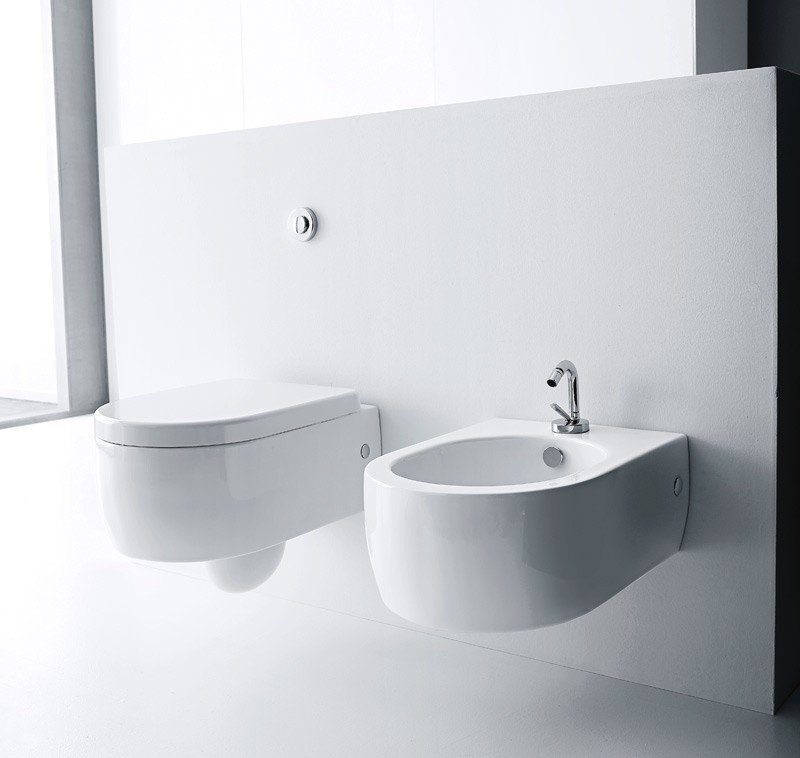 Kerasan Flo Крышка-сиденье для унитаза, крепление хром, цвет: Bianco lucido 318901