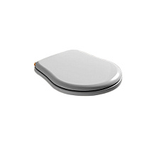 Kerasan Retro Крышка-сиденье для унитаза, с микролифтом, крепление золото, цвет: Bianco lucido 108701