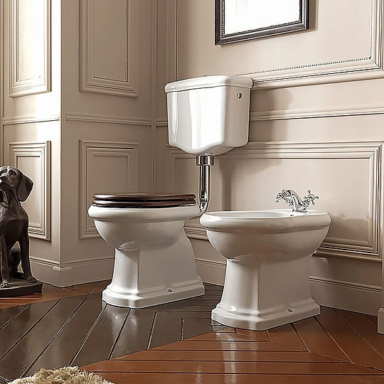 Kerasan Retro Крышка-сиденье для унитаза, с микролифтом, крепление бронза, цвет: Noce massello 108640