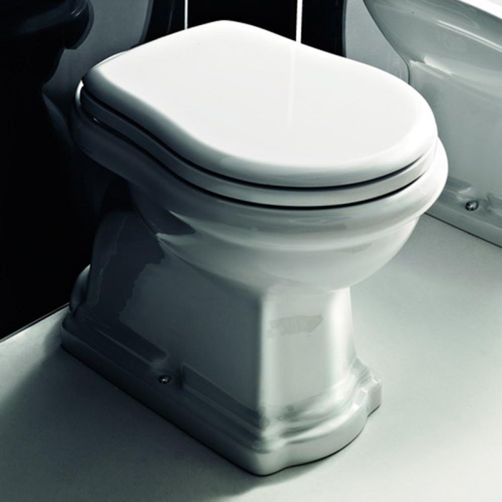 Kerasan Retro Крышка-сиденье для унитаза, с микролифтом, крепление бронза, цвет: Bianco lucido 108601