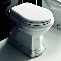 Kerasan Retro Крышка-сиденье для унитаза, крепление хром, цвет: Bianco lucido 109001