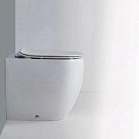 Kerasan Flo Крышка-сиденье Slim для унитаза, с микролифтом, крепление хром, цвет: Bianco lucido 319101