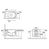 Kerasan Nolita Унитаз подвесной 55x35 см, безободковый, с креплением, цвет: Bianco lucido 531401