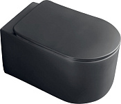 Kerasan Nolita Унитаз подвесной 55x35 см безободковый, с креплением, без сидения, цвет: Nero matt 531431