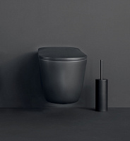 Kerasan Nolita Унитаз подвесной 55x35 см безободковый, с креплением, без сидения, цвет: Nero matt 531431