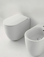 Kerasan Nolita Унитаз приставной 55x35 см безобод., с креплением, без сиденья, цвет: Bianco lucido 531801