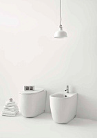 Kerasan Nolita Унитаз приставной 55x35 см безобод., с креплением, без сиденья, цвет: Bianco lucido 531801