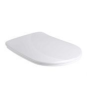 Kerasan Nolita Крышка-сиденье Slim для унитаза, с микролифтом, крепление хром, цвет: Bianco lucido 539101