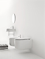 Kerasan Nolita Крышка-сиденье Slim для унитаза, крепление хром, цвет: Bianco lucido 539201