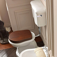 Kerasan Retro Бачок для унитаза подвесной низкий, боковая ручка, без механизма, цвет: Bianco lucido 107201