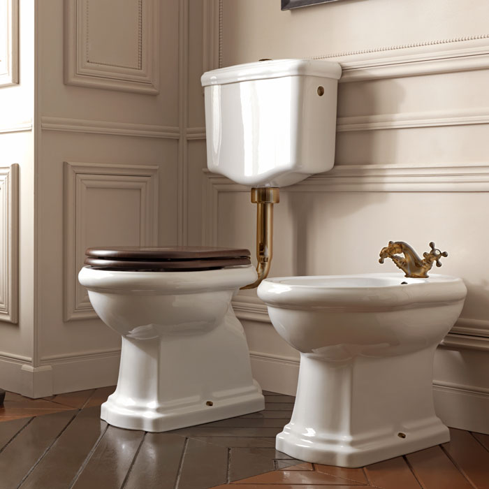 Kerasan Труба сливная для низкого подвесного бачка, цвет: Bronzo 757193