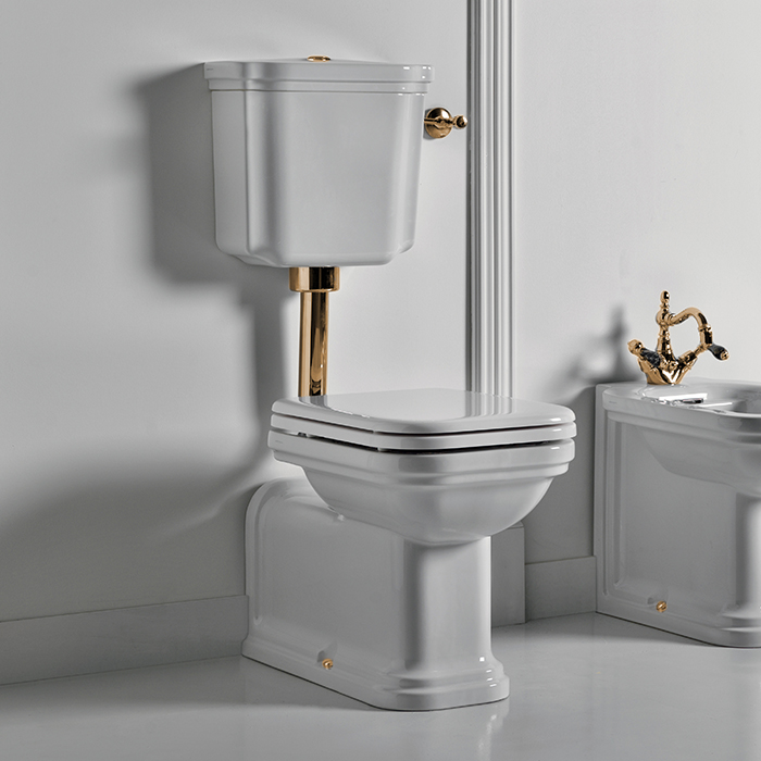 Kerasan Труба сливная для низкого подвесного бачка, цвет: Oro 757191