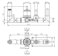 Bossini Apice Встраиваемая часть однорычажного смесителя для ванны на 2 потребителя Z00546