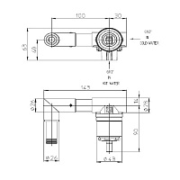 Bossini Apice Встраиваемая часть однорычажного смесителя для раковины Z00548