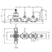 Bossini Apice Встраиваемая часть термостатического смесителя для душа Z00135
