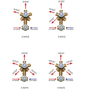 Bossini Oki Встраиваемая часть смесителя с девиатором, 1-5 потребителей Z00130