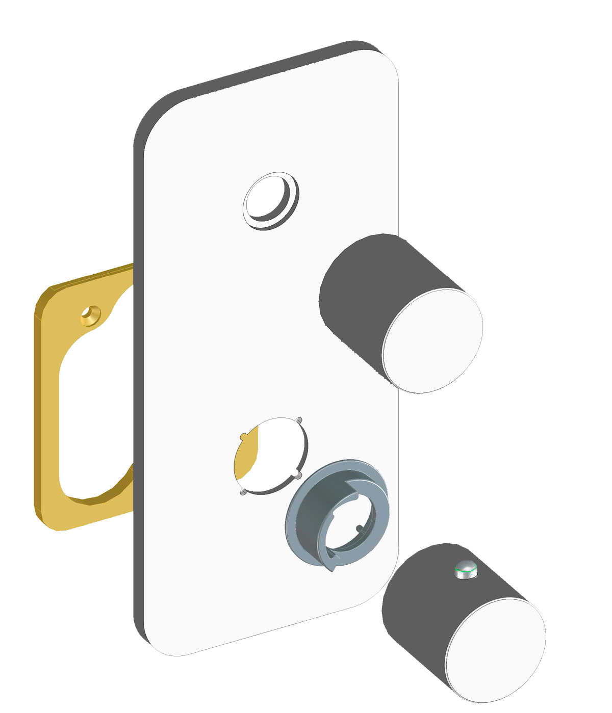 Bossini Встраиваемая часть термостата с запорным клапаном, 1 потребитель Z030204000