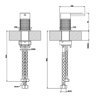 Gessi 316 Cesello Рычаг удаленного управления, цвет: steel brushed 54405#239