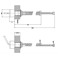 Gessi Goccia Рычаг удаленного управления, цвет: matte black 33700#299