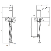 Gessi Rilievo Рычаг удаленного управления, цвет: chrome 59047#031