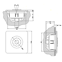 Gessi Внутренняя часть боковой встраиваемой форсунки 32985#031