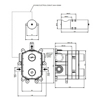 Gessi Встраиваемая часть для настенного электронного смесителя 44679#031