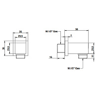 Bongio Выпуск подключение, цвет золото 00897OR00
