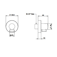Bongio Выпуск подключение, цвет хром 00899CR00