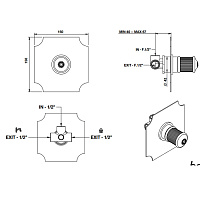 Bongio Impero Переключатель на 2 положения, цвет золото 06556OREU