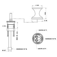 Bongio Soffi Переключатель на борт ванны, цвет золото 60566OR00