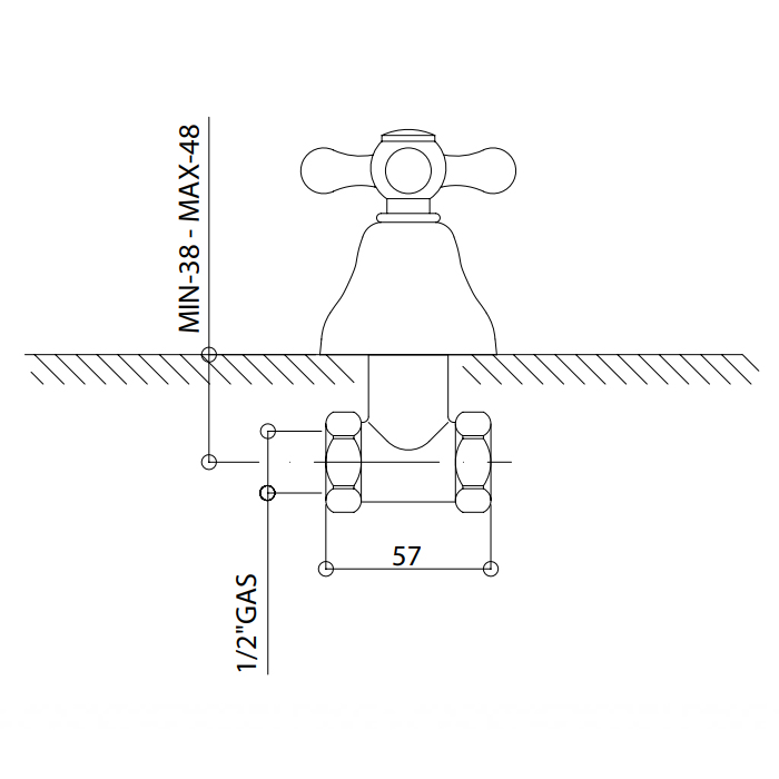 Bongio Axel Кран, цвет хром 15500CREU