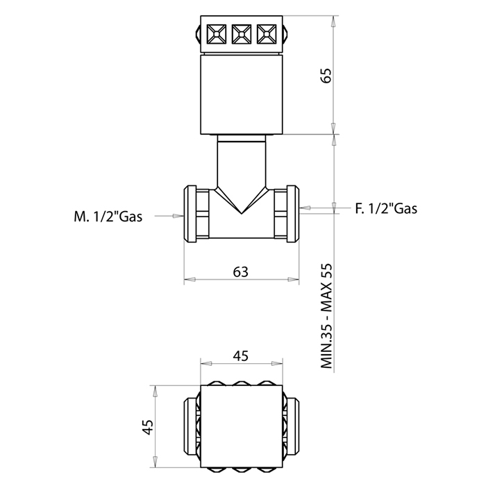 Bongio Pure Glam Встраиваемый кран, цвет хром/Swarovski 6P500CR01