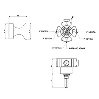 Bongio Soffi Встраиваемый переключатель, цвет белый/хром 60525CR44