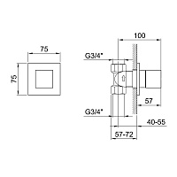 Fantini AR/38 Запорный вентиль, цвет хром 38 02 3990B