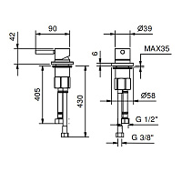 Fantini Nostromo Набортное управление, цвет нерж. сталь 50 93 E895