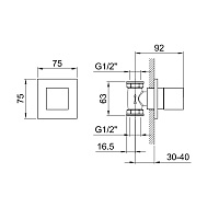 Fantini Внутренняя часть запорного вентиля, 1/2 19 00 4035A