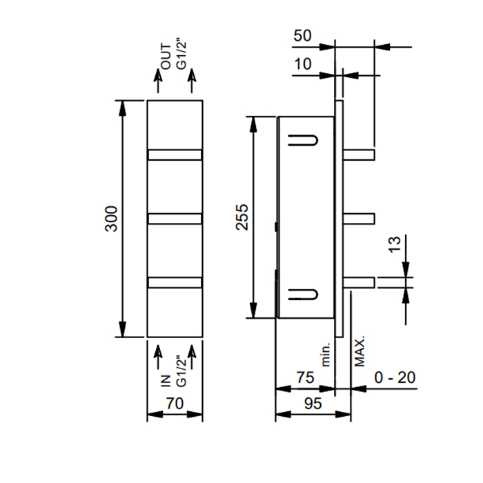 Fantini Внутренняя часть смесителя для душа, 1/2 44 00 T068A