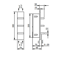 Fantini Внутренняя часть смесителя для душа, 1/2 44 00 T068A