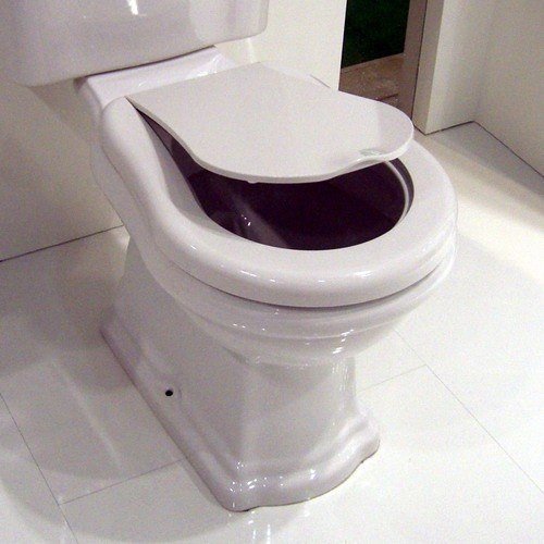 Kerasan Retro Крышка-сиденье для унитаза, с микролифтом, крепление бронза, цвет: Bianco lucido 108401