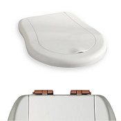 Kerasan Retro Крышка-сиденье для унитаза, с микролифтом, крепление бронза, цвет: Bianco lucido 108401