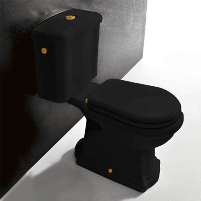 Kerasan Retro Бачок для унитаза моноблок, без механизма, цвет: Nero lucido 108104